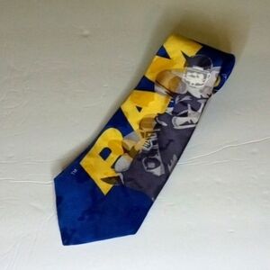 NFL Rams Men's 100% Silk Football Neck Tie. Blue & Gold, Preowned
